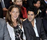 Jamel Debbouze et Melissa Theuriau au Musée du Quai Branly, en juin 2008.<br />