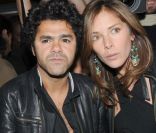 Jamel Debbouze et Melissa Theuriau, terriblement complices en avril 2008 à l\'inauguration du Jamel Comedy Club <br />