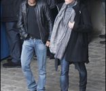 Jamel et Melissa, leur première sortie officielle pour une triste journée, l\'enterrement de Thierry Gilardi le le 31 mars 2008.
