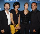 Nikos Aliagas et Tina aux côtés de Denis Olivennes et Ines de la Fressange lors de la projection en avant-première du film Polisse de Maïwenn à Europe 1 le 3 octobre 2011 
 &nbsp; 