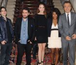 Mouloud Achour, Solweig Rediger-Lizlow, China Moses et Michel Denisot lors de leur arrivée au Ritz pour la soirée Kate Moss et Fred  