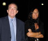 Nathalie Marquay et Jean-Pierre Pernaut à la première de Cabaret au Théâtre de Marigny à Paris, le 6 octobre 2011.
