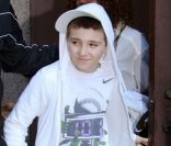 Rocco, le fils de Madonna, sort du Centre de la Kabbale le 8 octobre 2011 à New York