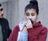 Lourdes, la fille de Madonna, sort du Centre de la Kabbale le 8 octobre 2011 à New York
