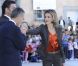Felipe et Letizia d'Espagne assistent à une réunion du comité du patrimoine mondial de l'UNESCO au palais de San Ildefonso le 10 octobre 2011