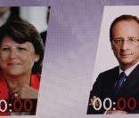 François Hollande et Martine se sont affrontés lors d'un débat dans Des paroles et des actes, sur France 2, mercredi 12 octobre 2011