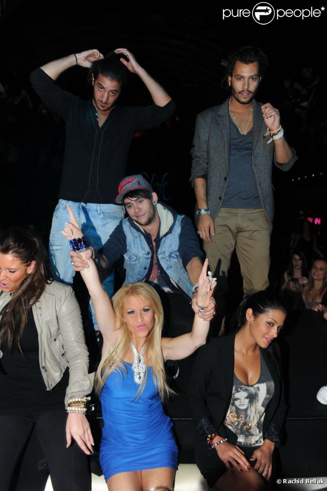 Rudy, Daniel, Aurélie, Sabrina, Ayem et Simon de Secret Story 5 au Métropolis à Rungis le samedi 15 octobre 2011