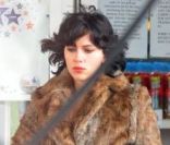 Scarlett Johansson, actuellement sur le tournage d\'Under the skin, à Glasgow le 24 octobre 2011.