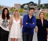 Chiara Mastroianni, Ludivine Sagnier, Christophe Honoré et Catherine Deneuve le 21 mai 2011 à Cannes.