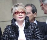 Sophie Darel aux obsèques de Roland Hubert, à Paris, le 18 octobre 2011.