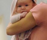 La petite Harper à croquer à  New York en septembre 2011<br />