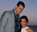 Kim Kardashian et Kris Humphries posent à Monaco sur la terrasse de l'hôtel Méridien en mai 2011