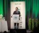 Le prince Daniel de Suède au Green Summit, dans l'auditorium de la Citybank, à New York, le 2 novembre 2011.