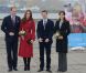 Cérémonie d'accueil à Copenhague. Le prince William et sa femme Catherine étaient à Copenhague le 2 novembre 2011, pour sensibiliser l'opinion à la situation de la Corne de l'Afrique à l'occasion d'une visite en compagnie du prince Frederik et de la princesse Mary du centre d'approvisionnement de l'UNICEF.