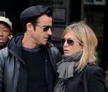 Justin Theroux et Jennifer Aniston à New York le 16 septembre 2011<br />