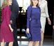 Letizia d'Espagne avec Carla Bruni lors de la visite du couple  présidentiel à Madrid, le 27 avril 2009
