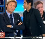 Jamel Debbouze et Laurent Delahousse sur le plateau du JT de 20 heures de France 2, le samedi 19 novembre 2011.