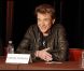 Johnny Hallyday, lors de la conférence de presse de sa tournée Jamais Seul à la Tour Eiffel pour Live@Home, le samedi 3 décembre 2011.