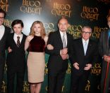 L'équipe du long métrage lors de l'avant-première du film Hugo Cabret le 6 décembre 2011