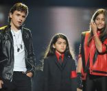 Prince, Blanket et Paris Jackson à Cardiff en octobre 2011 