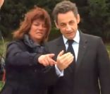 Visite de Nicolas Sarkozy dans l'exploitation agricole de Sophie Poux, mars 2011.