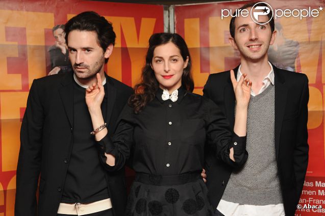 Nicolas Maury, Amira Casar et Mikael Buch lors de l'avant-première du film Let My People Go ! à Paris le 22 décembre 2011