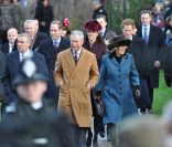 Les royaux britanniques au matin du 25 décembre 2011 à Sandringham (Norfolk).
