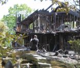 La maison brûlée de l\'ex de 50 Cent en 2008, en périphérie de New York