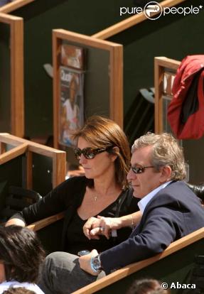 Cécilia et Richard Attias à Roland Garros 2008 