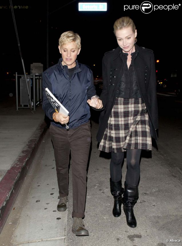 Ellen DeGeneres et Portia De Rossi à Los Angeles, le 7 novembre 2011 