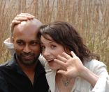 Juliette Binoche et Akram Khan à Londres, le 4 juillet 2008.