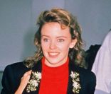 Kylie Minogue au Royaume-Uni en octobre 1987. 