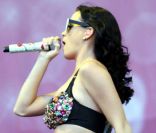 La chanteuse Katy Perry en concert à Londres en août 2009. 