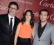 Michel Hazanavicius, Bérénice Bejo et Jean Dujardin lors du festival de cinéma de Palm Springs à Los Angeles le 7 janvier 2012