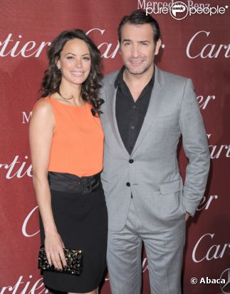 Bérénice Bejo et Jean Dujardin lors du festival de cinéma de Palm Springs à Los Angeles le 7 janvier 2012