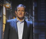 Fabrice Huster en pleine répétition de sa pièce Bronx, au théâtre des Bouffes Parisiennes le 6 janvier 2012