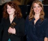 Alice Barnole, Adele Haenel et Noémie Lvovsky à la cérémonie des Lumières, à Paris le 13 janvier 2012.