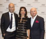 Zinedine Zidane, sa femme Véronique et Georges Kern le 17 janvier 2012 à Genève lors du Gala IWC Top Gun