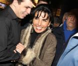 Rachida Dati participe à un débat de quartier avec Ian Brossat du Front de gauche, dans le XIXe arrondissement de Paris, le 18 janvier 2012.