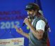 Yannick Noah chante lors du rassemblement de François Hollande au Bourget, le 22 janvier 2012.