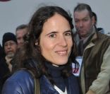 Mazarine Pingeot lors du rassemblement de François Hollande au Bourget, le 22 janvier 2012.
