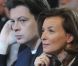 Benjamin Biolay et Valérie Trierweiler lors du rassemblement de François Hollande au Bourget, le 22 janvier 2012.