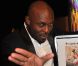 Jimmy Jean-Louis lors de la projection privée du téléfilm Toussaint Louverture, à Paris, le 18 janvier 2012