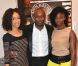 Sonia Rolland, Jimmy Jean-Louis et Aïssa Maïga lors de la projection privée du téléfilm Toussaint Louverture, à Paris, le 18 janvier 2012