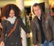 Sonia Rolland et Eric Viellard lors de la projection privée du téléfilm Toussaint Louverture, à Paris, le 18 janvier 2012