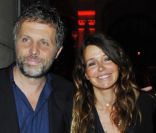 Stéphane Guillon et son épouse Muriel Cousin en août 2011 à Paris