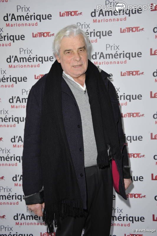 Jacques Weber lors du Prix d'Amérique Marionnaud 2012, à l'hippodrome de Vincennes, le 29 janvier 2012