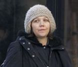 Maggie Gyllenhaal, enceinte, à New York, le 30 janvier 2012 