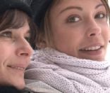 Cécilia Hornus et Dounia Coesens le 28 janvier 2012 à Montgenèvre
