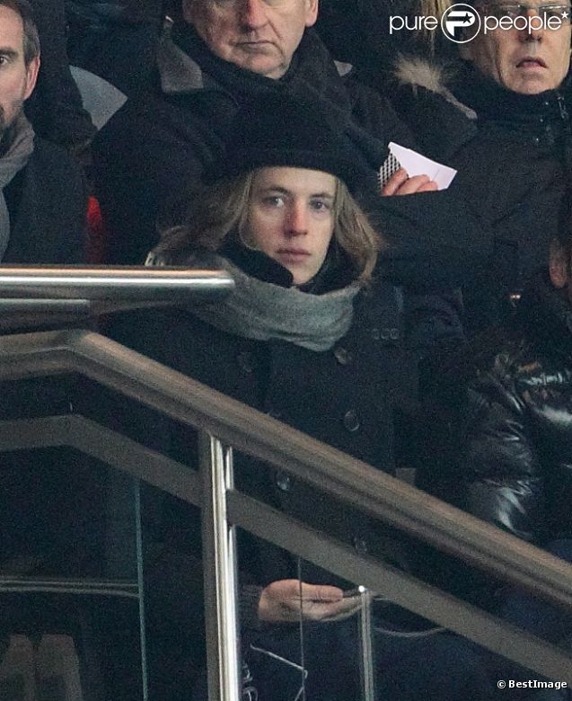 Pierre Sarkozy le 4 février 2012 au Parc des Princes à Paris lors du match entre le PSG et l'Evian TG (3-1)